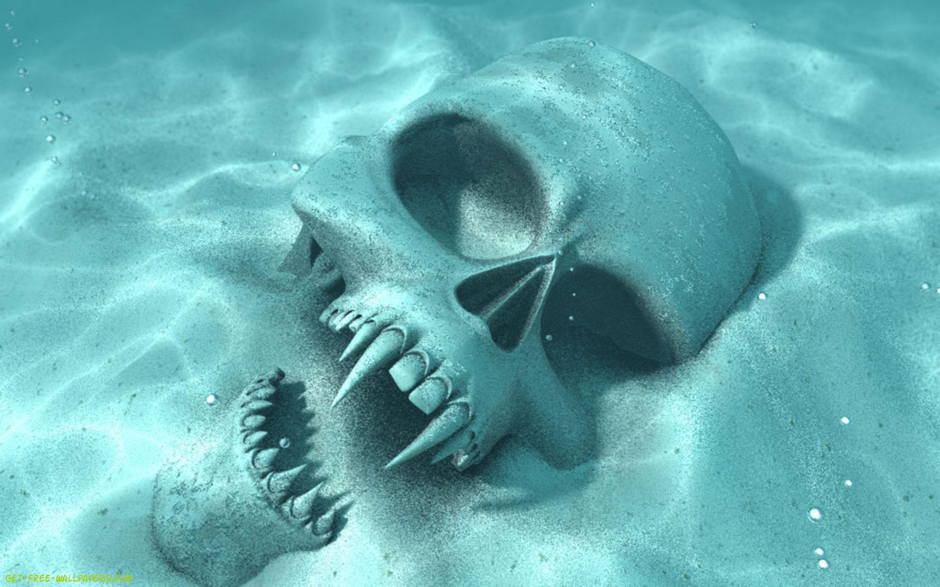 skull , background, texture, photo, skull in water texture background