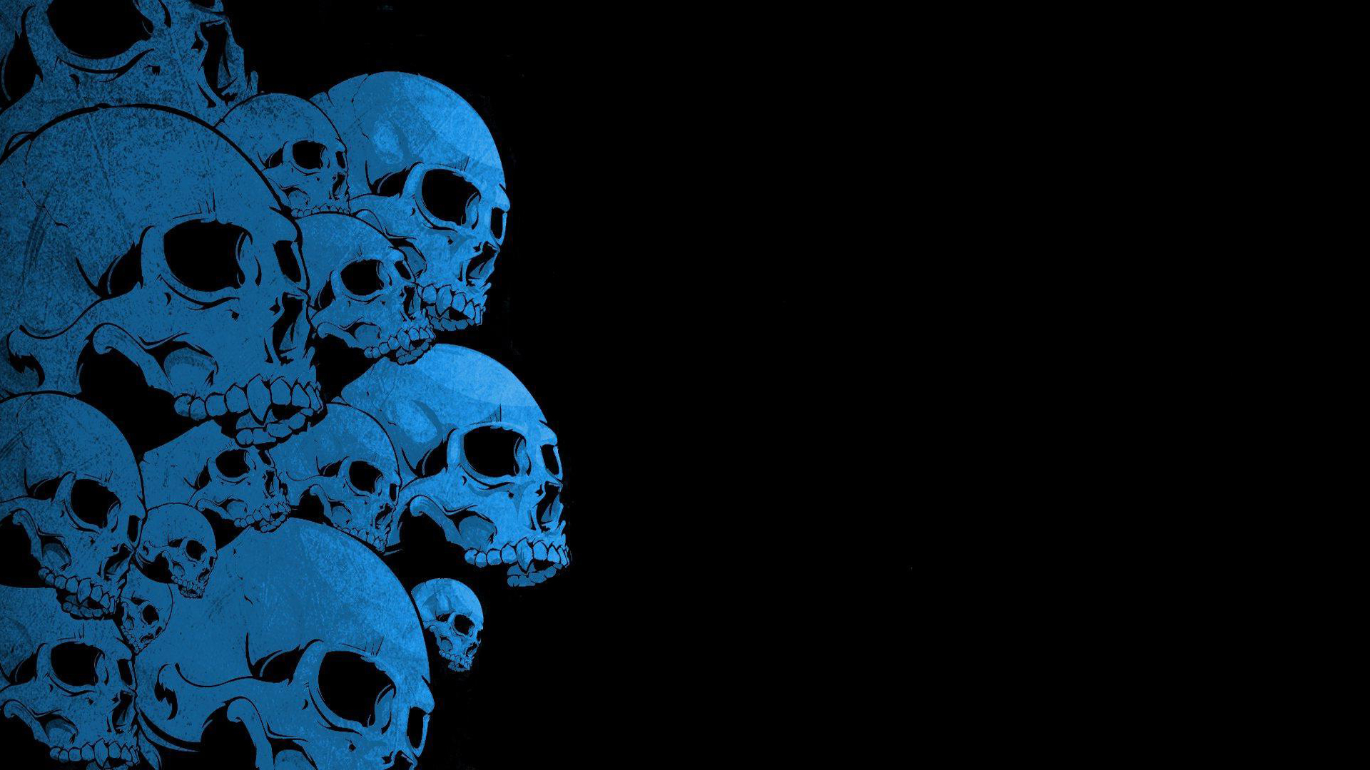  skull, background, texture, photo, blue skulls texture background
