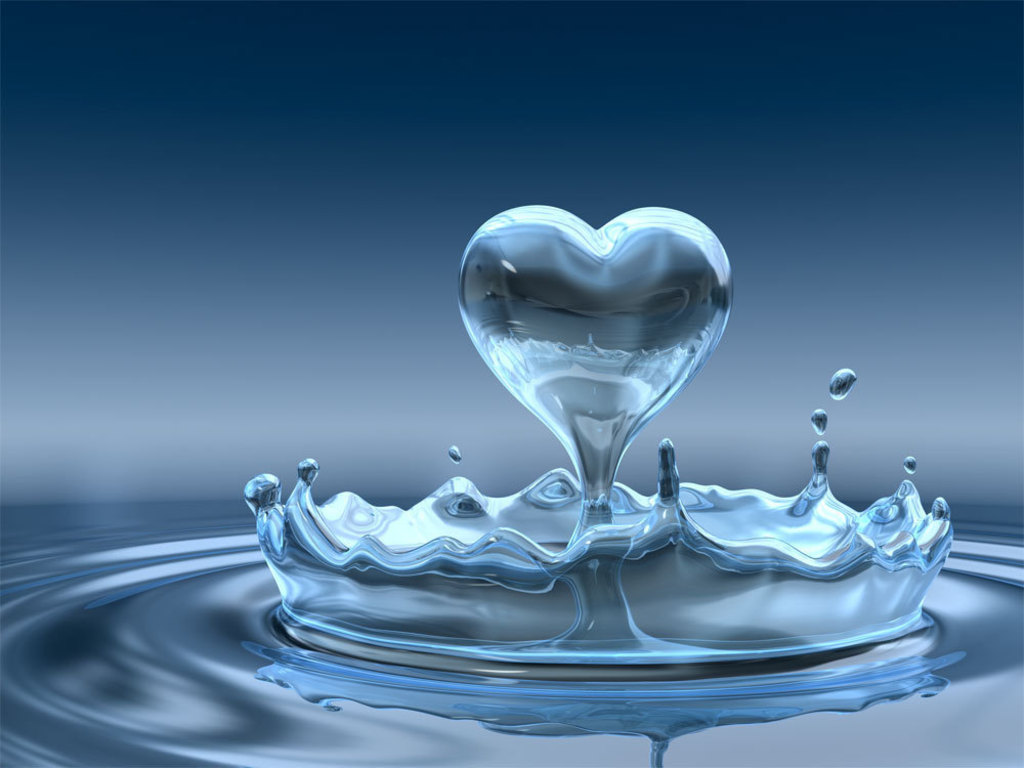 heart drop water background, texture, water, water, texture